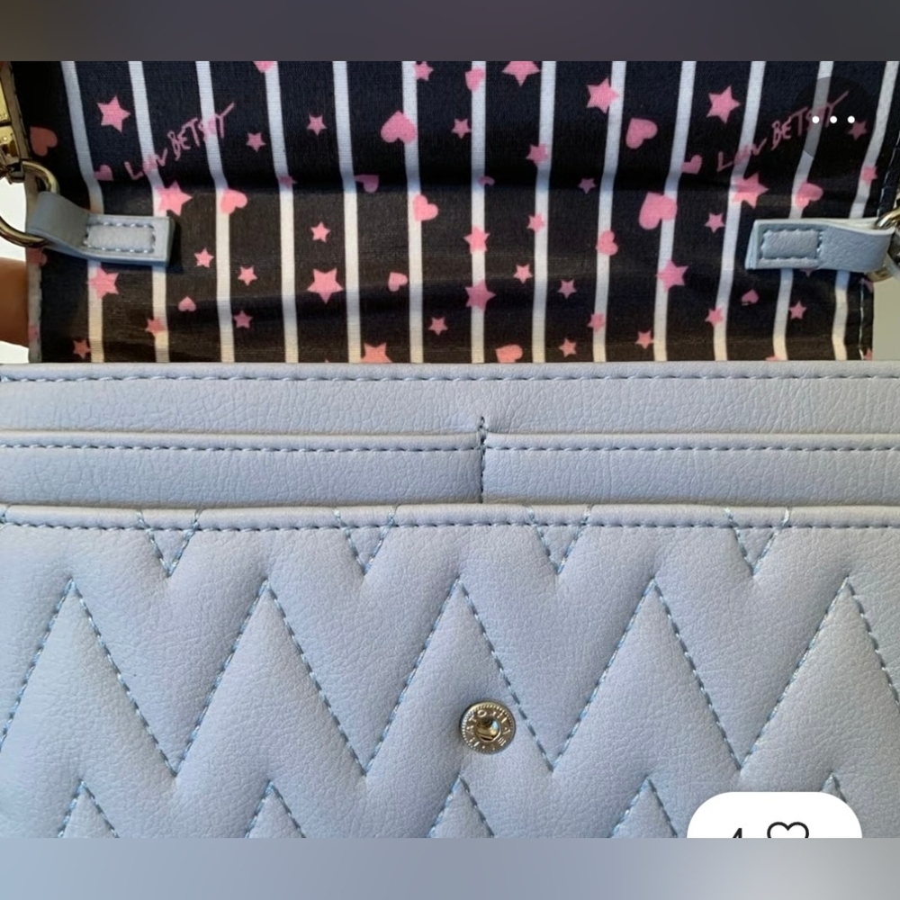 Betsey Johnson Hearts Crossbody Bag Purse NWT - Picture 8 of 9